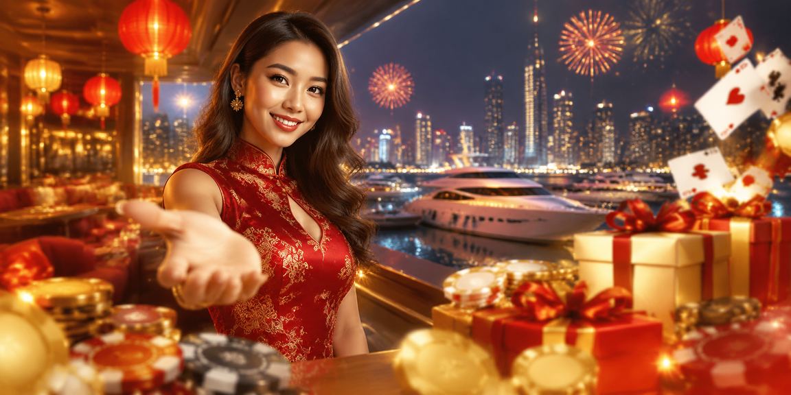 Permainan Rummy dalam suasana Malaysia yang meriah