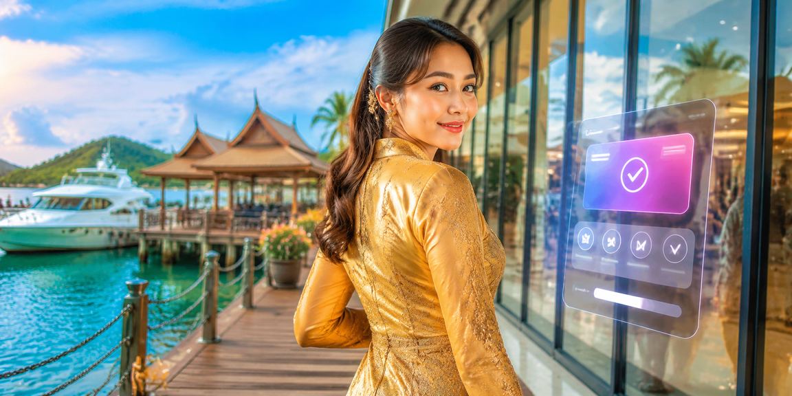 Suasana kasino mudah alih dengan orang memakai kebaya di Terengganu